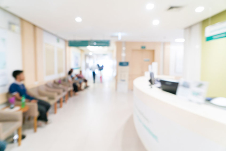 Blurred abstract view of doctor's office waiting room