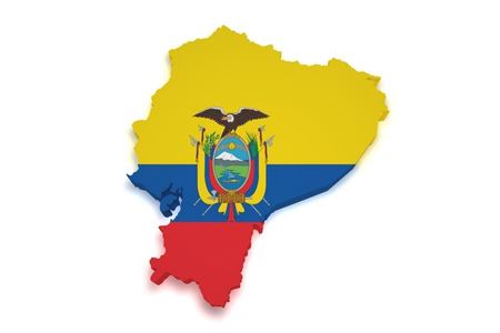 ecuadorian flag and map