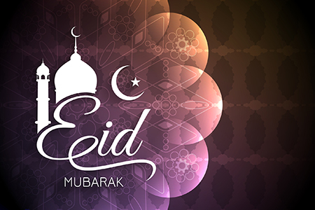 Eid greeting and illustration