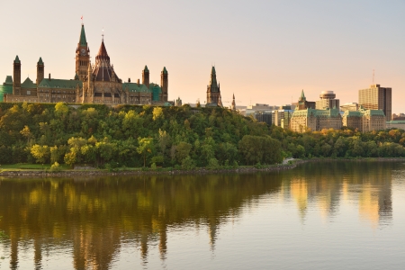 Parliament Hill over the water