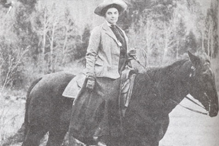 Emily Carr on a horse