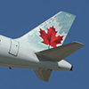 Air Canada passenger jet flying
