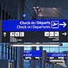 departures sign at airport