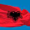 Albania wave flag 