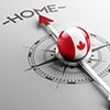 canada-compass pointing to the word Home