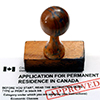 application for PR canada with approved stamp
