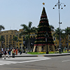 Plaza Mayor, Lima, Peru with large christmas tree