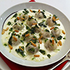dumplings in white sauce