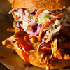 Homemade Pulled Chicken Sandwich with Coleslaw