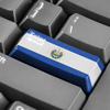 Keyboard with El Salvadore flag on Enter key