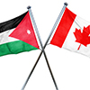 Jordan flag combined with canada flag