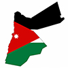 jordan country flag map shape national symbol