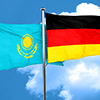 Kazakhstan flag with Germany flag