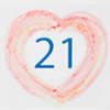 Calendar with a red circle around the number 21
