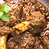 close up of mutton curry