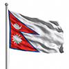Flag of Nepal waving in the wind