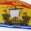 The flag of New Brunswick, flying in Moncton, New Brunswick