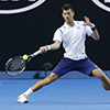 Novak Djokovic in action during round 4 match at Australian Open 2016