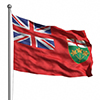 Ontario flag waving in the wind