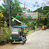 Philippino village with traditional Christmas decorations