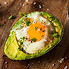 Egg Baked in Avocado with Salt and Pepper