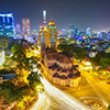 Notre Dame cathedral in Ho Chi Minh City, Vietnam night view