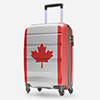 carry-on luggage with canada flag design