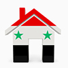 house shape with syrian flag