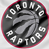 Raptors logo on white flag