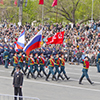 Russian ceremony of the opening military parade on annual Victory Day