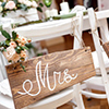 Mr. & Mrs. Sign on the chair